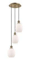  113B-3P-AB-G81 - Eaton - 3 Light - 12 inch - Antique Brass - Cord Hung - Multi Pendant