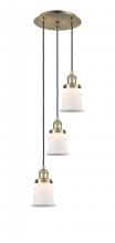  113F-3P-AB-G181S - Canton - 3 Light - 12 inch - Antique Brass - Cord hung - Multi Pendant