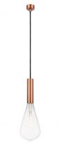  198-1P-AC-BB125LED - Edison - 1 Light - 5 inch - Antique Copper - Cord hung - Mini Pendant