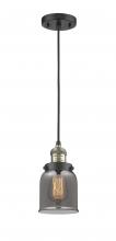  201C-BAB-G53-LED - Bell - 1 Light - 5 inch - Black Antique Brass - Cord hung - Mini Pendant