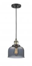  201C-BAB-G73-LED - Bell - 1 Light - 8 inch - Black Antique Brass - Cord hung - Mini Pendant