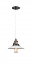  201CSW-BAB-G1-LED - Halophane - 1 Light - 9 inch - Black Antique Brass - Cord hung - Mini Pendant