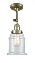  201F-AB-G182-LED - Canton - 1 Light - 6 inch - Antique Brass - Semi-Flush Mount