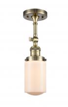  201F-AB-G311-LED - Dover - 1 Light - 5 inch - Antique Brass - Semi-Flush Mount