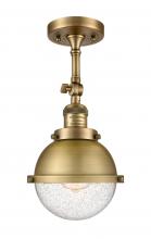 Innovations Lighting 201F-BB-HFS-64-BB-LED - Hampden - 1 Light - 7 inch - Brushed Brass - Adjustable Semi-Flush Mount