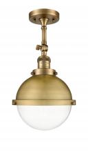 Innovations Lighting 201F-BB-HFS-82-BB-LED - Hampden - 1 Light - 9 inch - Brushed Brass - Adjustable Semi-Flush Mount