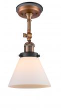  201FBP-ACBK-G41 - Cone - 1 Light - 8 inch - Antique Copper - Semi-Flush Mount