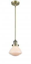  201S-AB-G321-LED - Olean - 1 Light - 7 inch - Antique Brass - Stem Hung - Mini Pendant