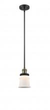  201S-BAB-G181S-LED - Canton - 1 Light - 5 inch - Black Antique Brass - Stem Hung - Mini Pendant