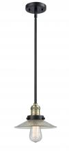  201S-BAB-G2-LED - Halophane - 1 Light - 9 inch - Black Antique Brass - Stem Hung - Mini Pendant