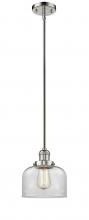  201S-PN-G72 - Bell - 1 Light - 8 inch - Polished Nickel - Stem Hung - Mini Pendant