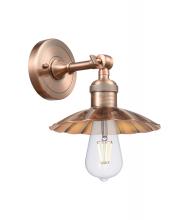  203-AC-M17-AC - Scallop - 1 Light - 8 inch - Antique Copper - Sconce