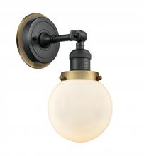  203BK-BPBB-HRBB-G201-6 - Beacon - 1 Light - 6 inch - Matte Black - Sconce