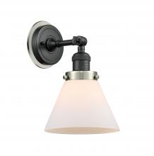  203BK-BPSN-HRSN-G41 - Cone - 1 Light - 8 inch - Matte Black - Sconce