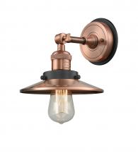  203BP-ACBK-M3-AC - Railroad - 1 Light - 8 inch - Antique Copper - Sconce