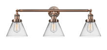  205-AC-G42 - Cone - 3 Light - 32 inch - Antique Copper - Bath Vanity Light