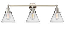  205-PN-G42 - Cone - 3 Light - 32 inch - Polished Nickel - Bath Vanity Light