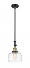  206-BAB-G713 - Bell - 1 Light - 8 inch - Black Antique Brass - Stem Hung - Mini Pendant