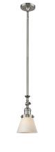  206-SN-G61 - Cone - 1 Light - 6 inch - Brushed Satin Nickel - Stem Hung - Mini Pendant