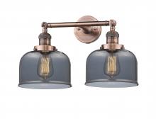  208-AC-G73 - Bell - 2 Light - 19 inch - Antique Copper - Bath Vanity Light