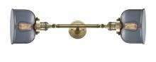  208L-AB-G73 - Bell - 2 Light - 8 inch - Antique Brass - Bath Vanity Light