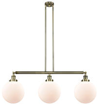  213-AB-G201-10 - Beacon - 3 Light - 42 inch - Antique Brass - Stem Hung - Island Light