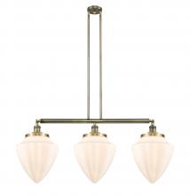  213-AB-G661-12 - Bullet - 3 Light - 40 inch - Antique Brass - Stem Hung - Island Light