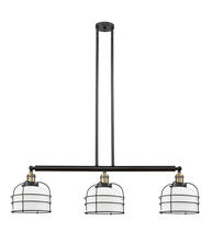  213-BAB-G71-CE - Bell Cage - 3 Light - 42 inch - Black Antique Brass - Stem Hung - Island Light