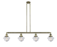  214-AB-G532 - Oxford - 4 Light - 52 inch - Antique Brass - Stem Hung - Island Light