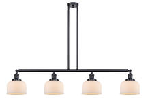  214-BK-G71 - Bell - 4 Light - 53 inch - Matte Black - Stem Hung - Island Light