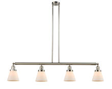  214-PN-G61 - Cone - 4 Light - 51 inch - Polished Nickel - Stem Hung - Island Light