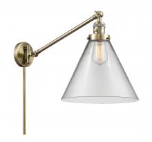  237-AB-G42-L - Cone - 1 Light - 12 inch - Antique Brass - Swing Arm