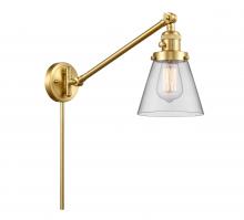  237-SG-G62 - Cone - 1 Light - 8 inch - Satin Gold - Swing Arm