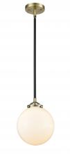  284-1S-BAB-G201-8 - Beacon - 1 Light - 8 inch - Black Antique Brass - Cord hung - Mini Pendant