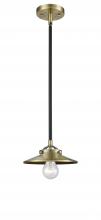  284-1S-BAB-M4-AB - Railroad - 1 Light - 8 inch - Black Antique Brass - Cord hung - Mini Pendant