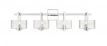  312-4W-PC-CL - Striate - 4 Light - 33 inch - Polished Chrome - Bath Vanity Light