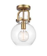  410-1F-BB-8CL-LED - Newton Sphere - 1 Light - 8 inch - Brushed Brass - Flush Mount