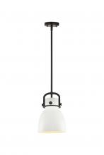  410-1SS-BK-M412-8W - Newton Bell - 1 Light - 8 inch - Matte Black - Mini Pendant