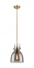  411-1SS-BB-G412-8SM - Newton Bell - 1 Light - 8 inch - Brushed Brass - Mini Pendant