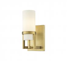  426-1W-BB-G426-8WH - Utopia - 1 Light - 5 inch - Brushed Brass - Sconce