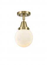  447-1C-AB-G201-6-LED - Beacon - 1 Light - 6 inch - Antique Brass - Flush Mount