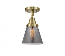  447-1C-AB-G63-LED - Cone - 1 Light - 6 inch - Antique Brass - Flush Mount