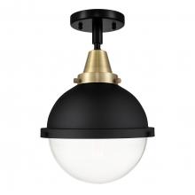  447-1C-BAB-HFS-82-BK-LED - Hampden - 1 Light - 9 inch - Black Antique Brass - Flush Mount