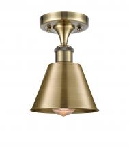 Innovations Lighting 516-1C-AB-M8-LED - Smithfield - 1 Light - 7 inch - Antique Brass - Semi-Flush Mount