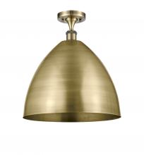  516-1C-AB-MBD-16-AB-LED - Bristol - 1 Light - 16 inch - Antique Brass - Semi-Flush Mount