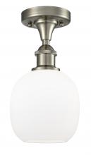  516-1C-SN-G101-LED - Belfast - 1 Light - 6 inch - Brushed Satin Nickel - Flush Mount