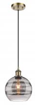  516-1P-AB-G556-8SM - Rochester - 1 Light - 8 inch - Antique Brass - Cord hung - Mini Pendant