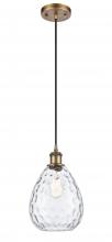  516-1P-BB-G372-LED - Waverly - 1 Light - 8 inch - Brushed Brass - Cord hung - Mini Pendant