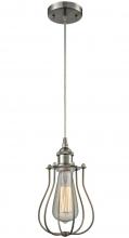  516-1P-SN-CE513-LED - Muselet - 1 Light - 6 inch - Brushed Satin Nickel - Cord hung - Mini Pendant