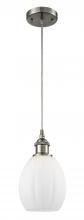  516-1P-SN-G81-LED - Eaton - 1 Light - 6 inch - Brushed Satin Nickel - Cord hung - Mini Pendant